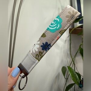 Handmade Floral Keychain Wristlet